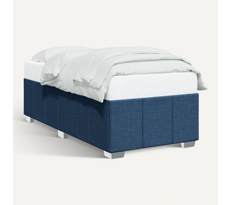 Cadre De Lit Bleu 90x200 Cm Tissu