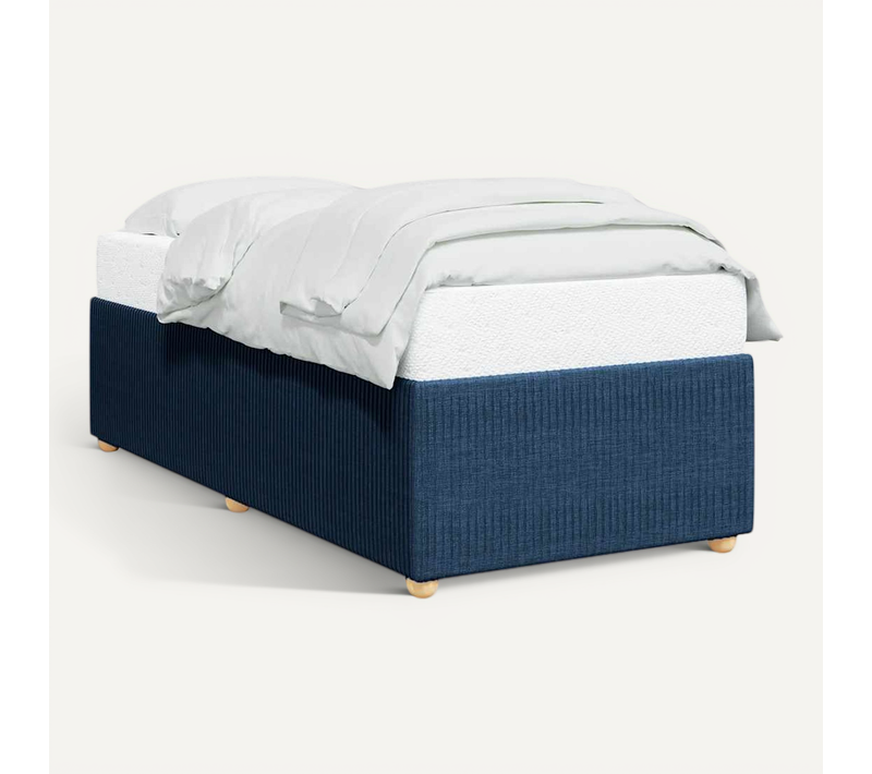 Cadre De Lit Bleu 90x200 Cm Tissu