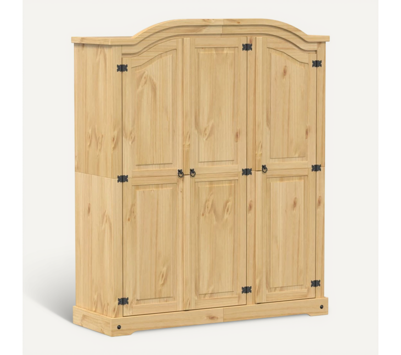 Garde-robe Corona 151,5x52x186 Cm Bois De Pin Massif