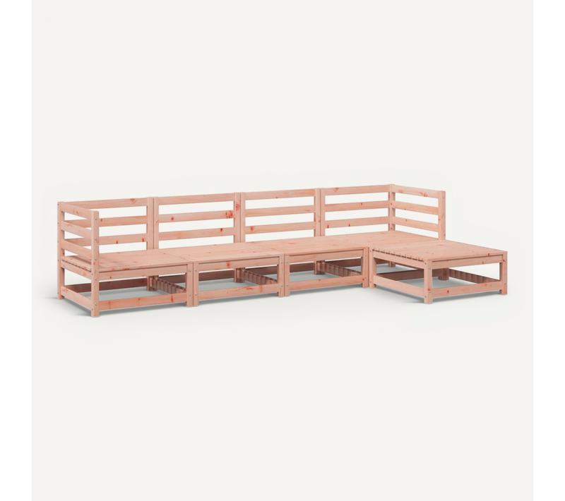 Salon De Jardin 5 Pièces Bois Massif Sapin De Douglas Modulaire