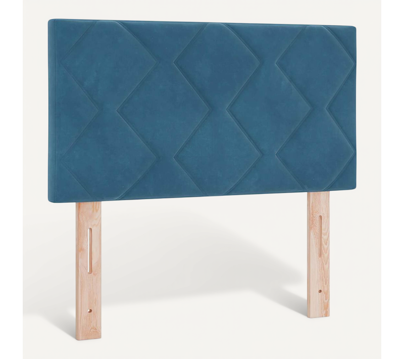 Tête De Lit LED Géométrique Bleu Foncé 80 Cm Velours