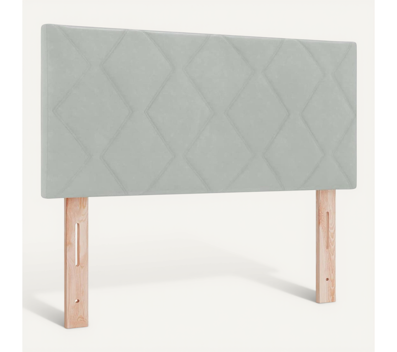 Tête De Lit LED Géométrique Gris Clair 90 Cm Velours