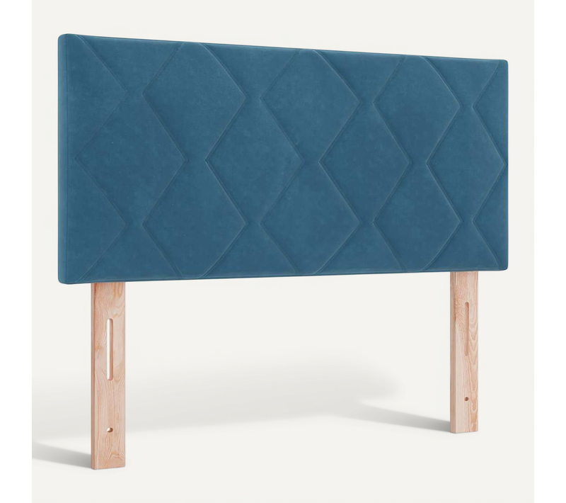 Tête De Lit LED Géométrique Bleu Foncé 90 Cm Velours