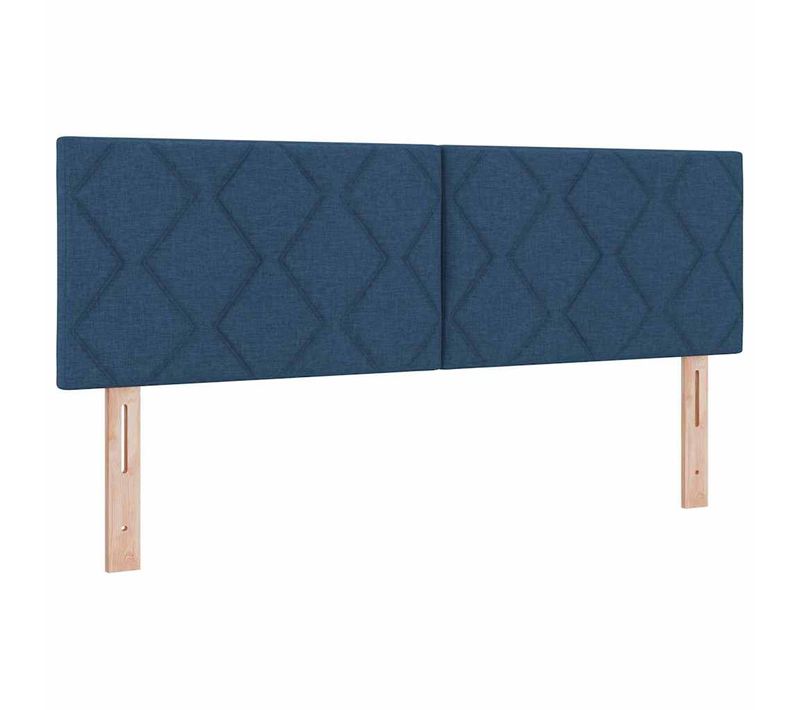 Tête De Lit Avec Des Lumières à LED Réglable Bleu 160 Cm Tissu