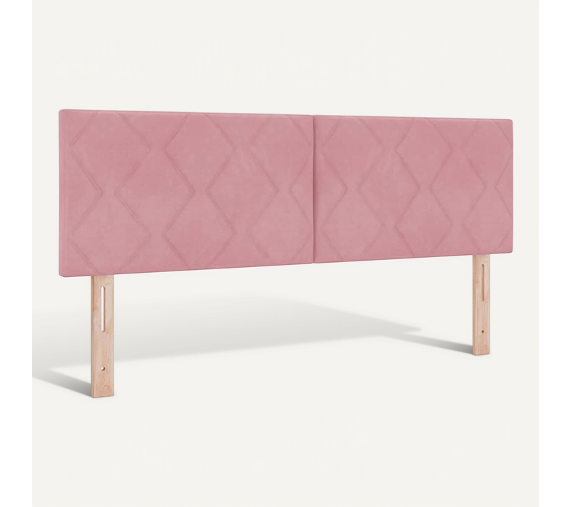 Tête De Lit LED Avec Des Lumières À LED Rose 160 Cm Velours