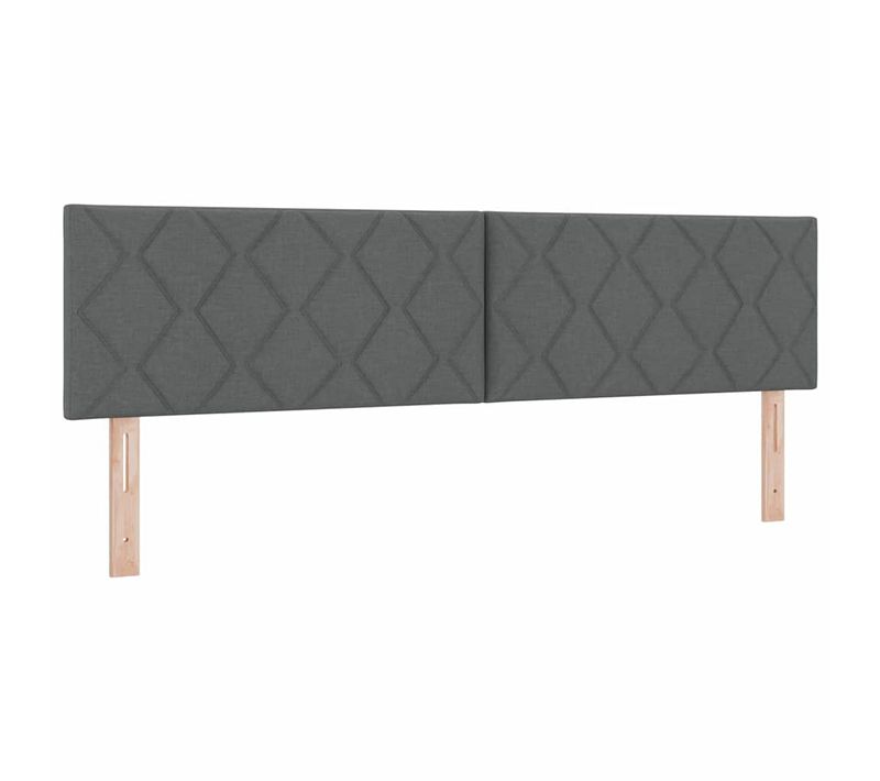 Tête De Lit Avec Des Lumières à LED Réglable Gris 180 Cm Tissu