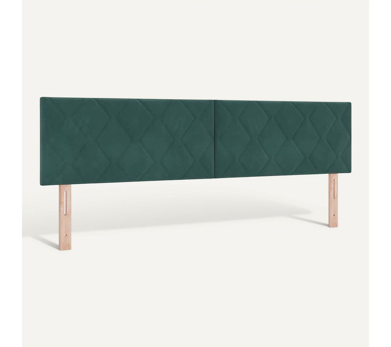 Tête De Lit LED Géométrique Vert Foncé 180 Cm Velours