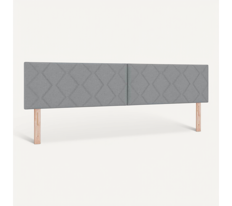Tête De Lit Avec Des Lumières À LED Gris Clair 200 Cm Tissu