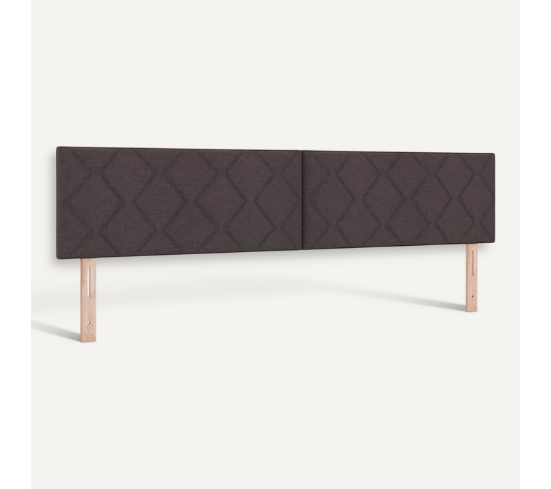 Tête De Lit Avec Des Lumières À LED Marron 200 Cm Tissu