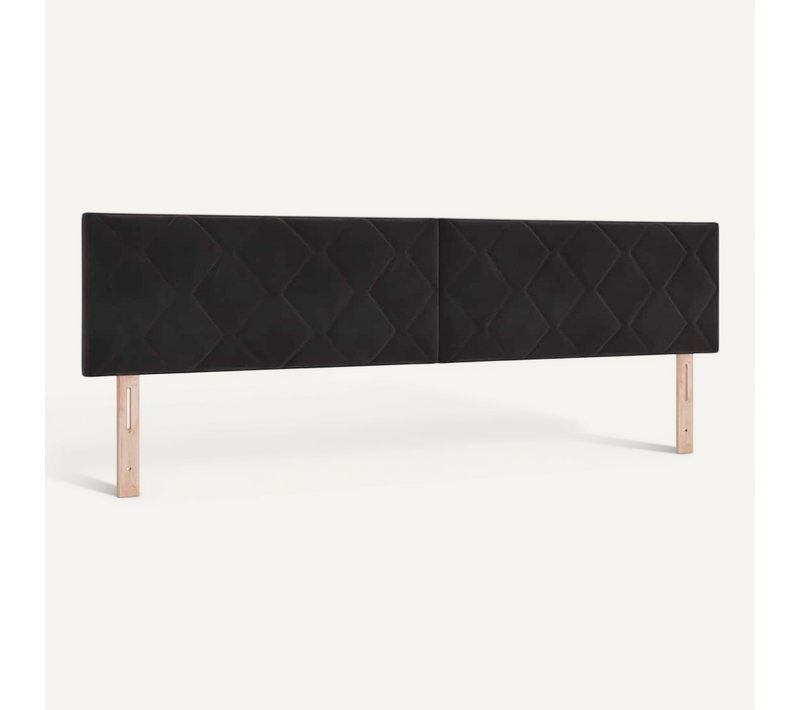 Tête De Lit LED Avec Des Lumières À LED Noir 200 Cm Velours