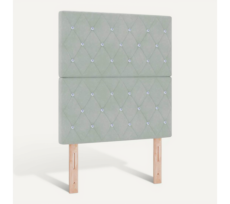 Tête De Lit LED Argyle Gris Clair 80 Cm Velours
