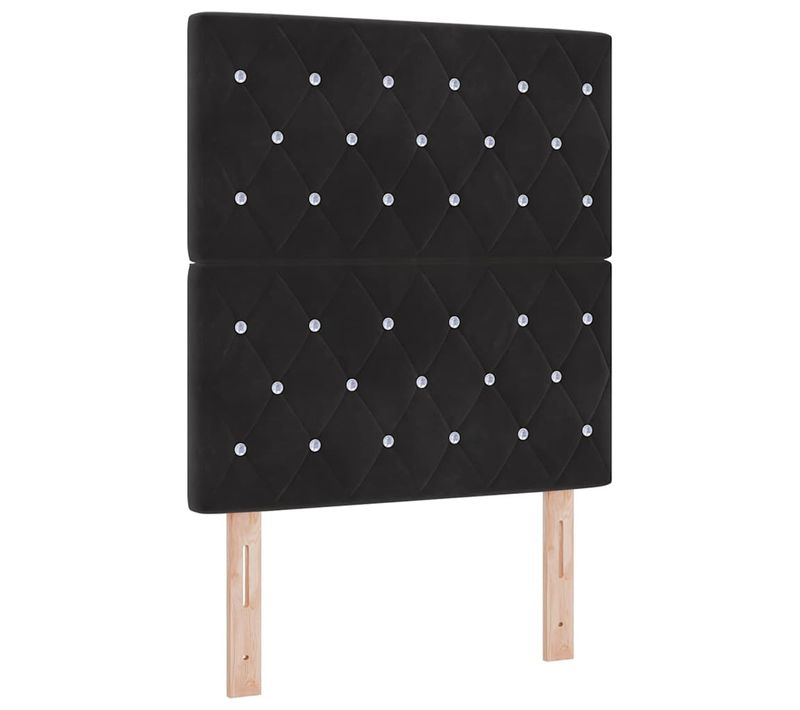 Tête De Lit LED Avec Des Lumières à LED Noir 80 Cm Velours