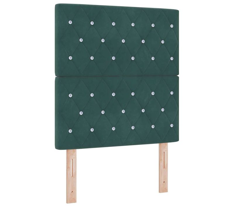 Tête De Lit LED Argyle Vert Foncé 80 Cm Velours