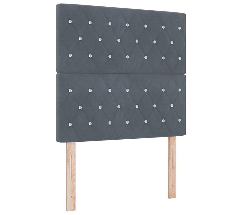 Tête De Lit LED Argyle Gris Foncé 100 Cm Velours