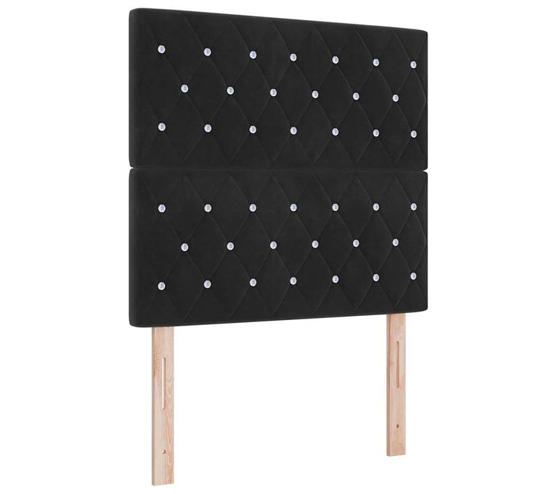 Tête De Lit LED Avec Des Lumières À LED Noir 100 Cm Velours