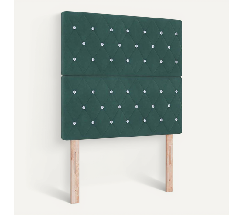 Tête De Lit LED Argyle Vert Foncé 100 Cm Velours