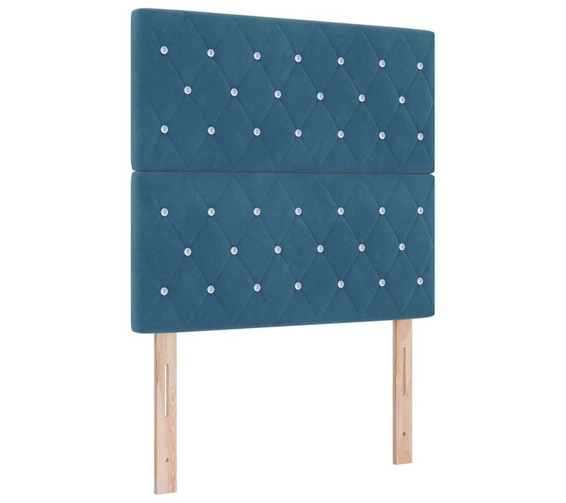 Tête De Lit LED Argyle Bleu Foncé 100 Cm Velours