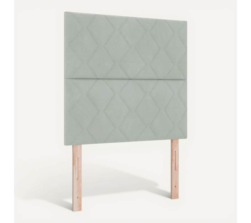Tête De Lit LED Géométrique Gris Clair 90 Cm Velours