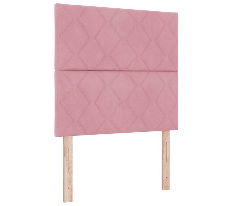 Tête De Lit LED Avec Des Lumières à LED Rose 100 Cm Velours