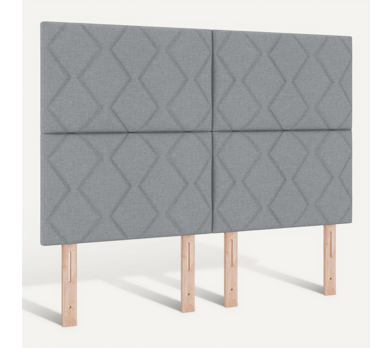Tête De Lit Avec Des Lumières À LED Gris Clair 160 Cm Tissu
