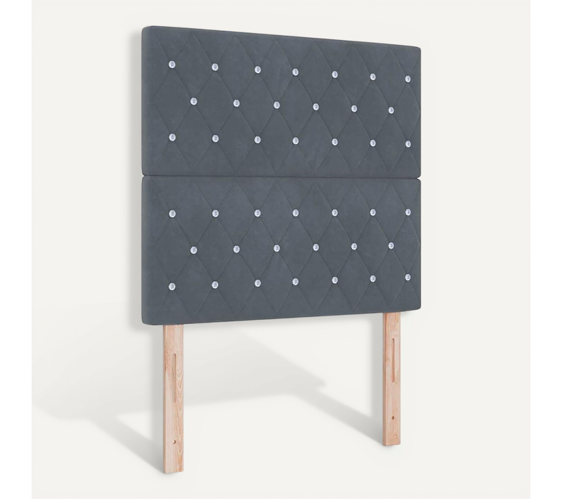 Tête De Lit Gris Foncé 90 Cm Velours