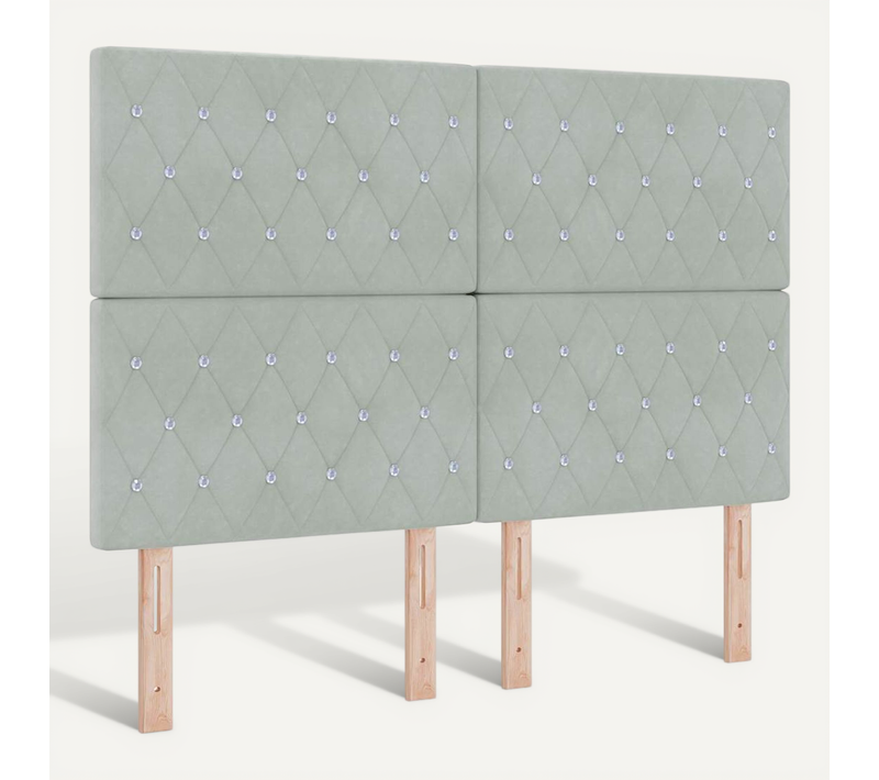 Tête De Lit Gris Clair 144 Cm Velours