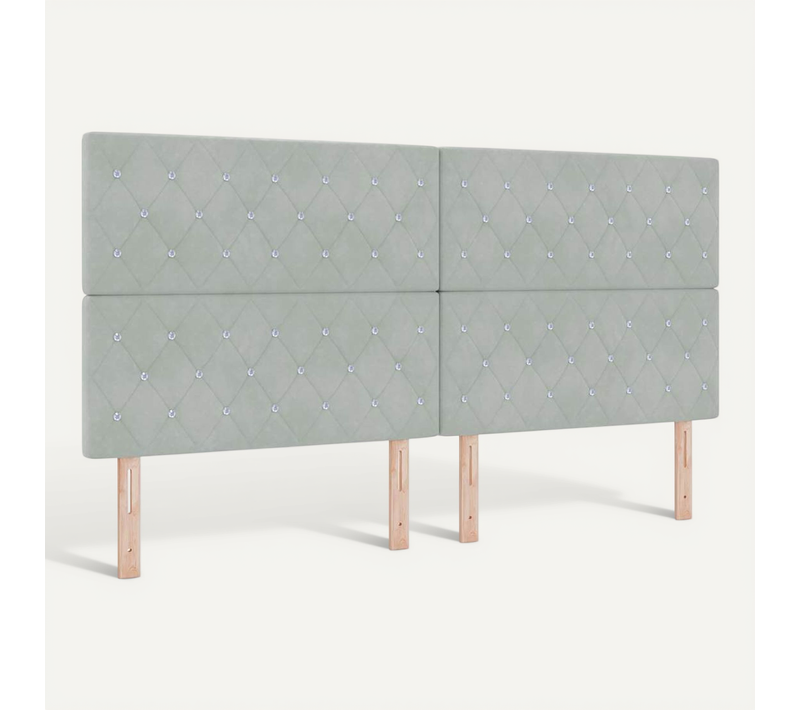 Tête De Lit Gris Clair 200 Cm Velours