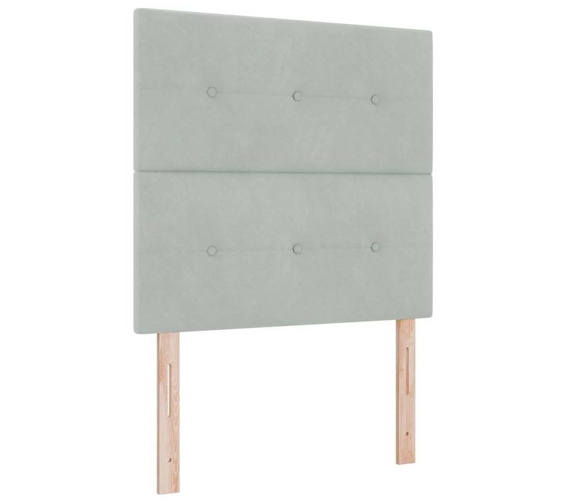 Tête De Lit Montage Mural Gris Clair 80 Cm Velours