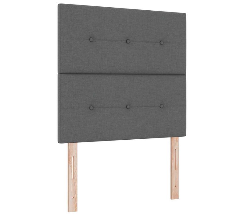 Tête De Lit Avec Tête De Lit Gris Foncé 100 Cm Tissu