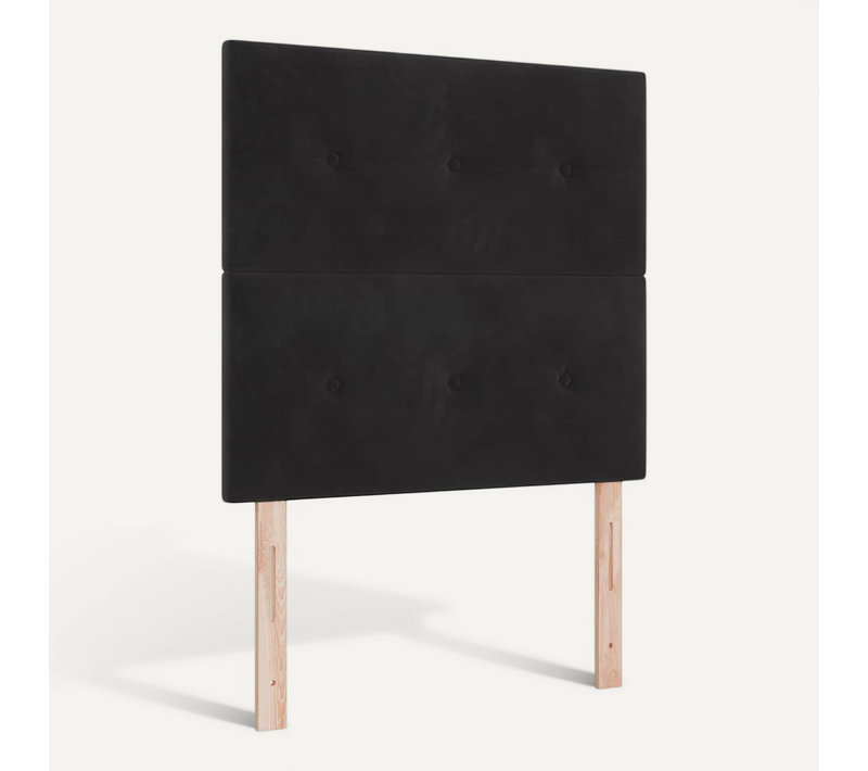 Tête De Lit Noir 100 Cm Velours