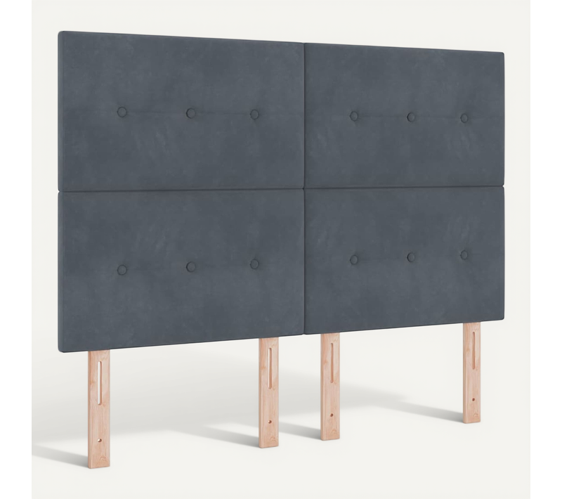 Tête De Lit Montage Mural Gris Foncé 160 Cm Velours