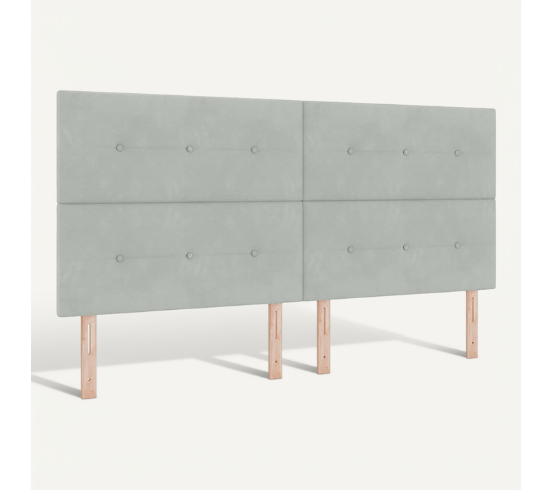 Tête De Lit Gris Clair 200 Cm Velours
