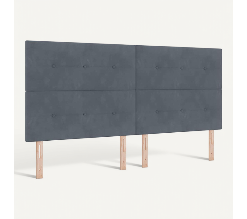 Tête De Lit Gris Foncé 200 Cm Velours