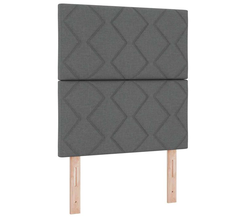 Tête De Lit En Tissu Géométrique Gris Foncé 80 Cm Tissu