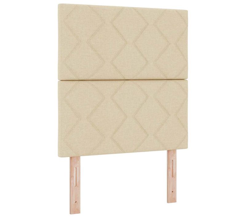 Tête De Lit En Tissu Géométrique Crème 80 Cm Tissu