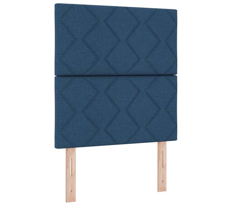Tête De Lit En Tissu Géométrique Bleu 80 Cm Tissu
