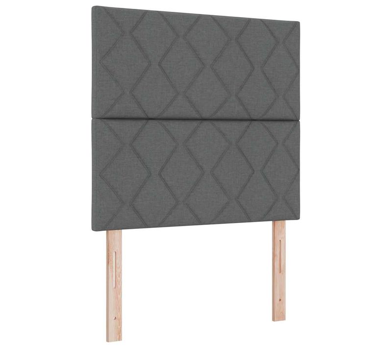 Tête De Lit En Tissu Géométrique Gris Foncé 90 Cm Tissu