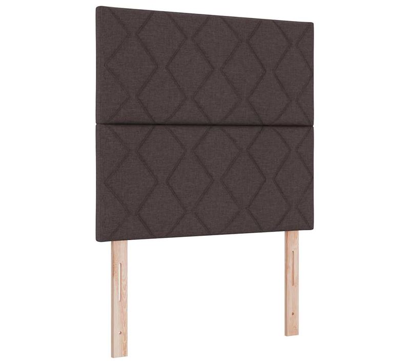 Tête De Lit En Tissu Géométrique Marron Foncé 90 Cm Tissu