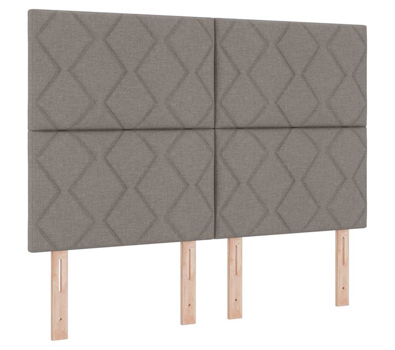 Tête De Lit En Tissu Géométrique Taupe 140 Cm Tissu