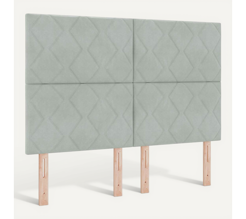Tête De Lit Gris Clair 144 Cm Velours