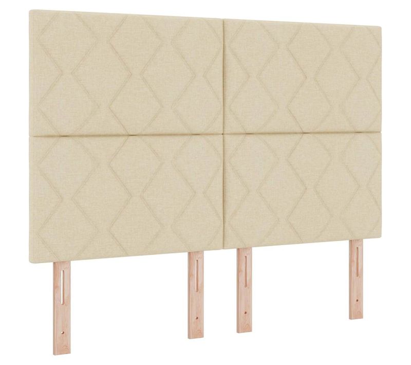 Tête De Lit En Tissu Géométrique Crème 160 Cm Tissu