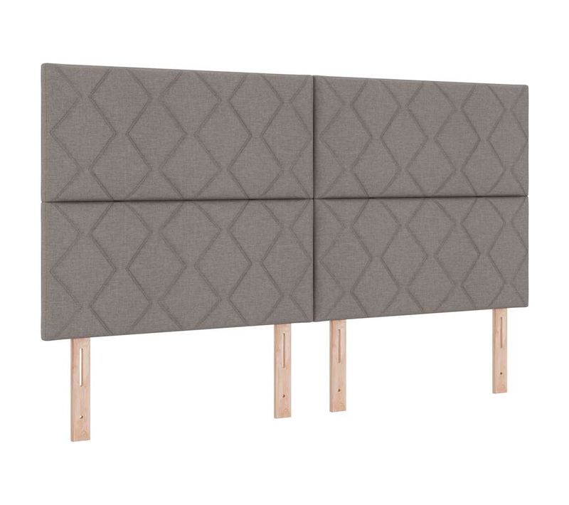 Tête De Lit En Tissu Géométrique Taupe 180 Cm Tissu