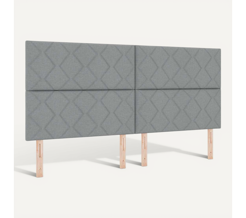 Tête De Lit Gris Clair 200 Cm Tissu