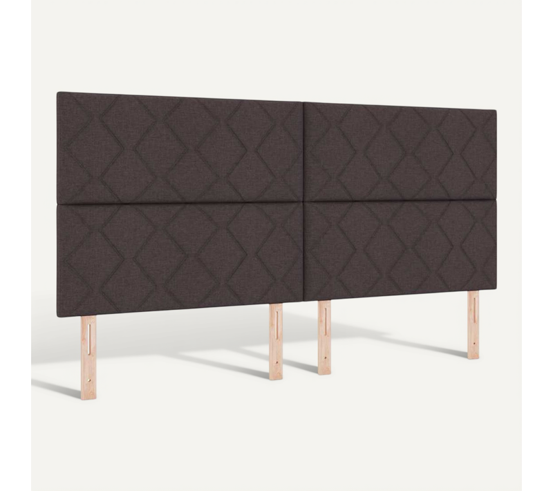 Tête De Lit Marron Foncé 200 Cm Tissu