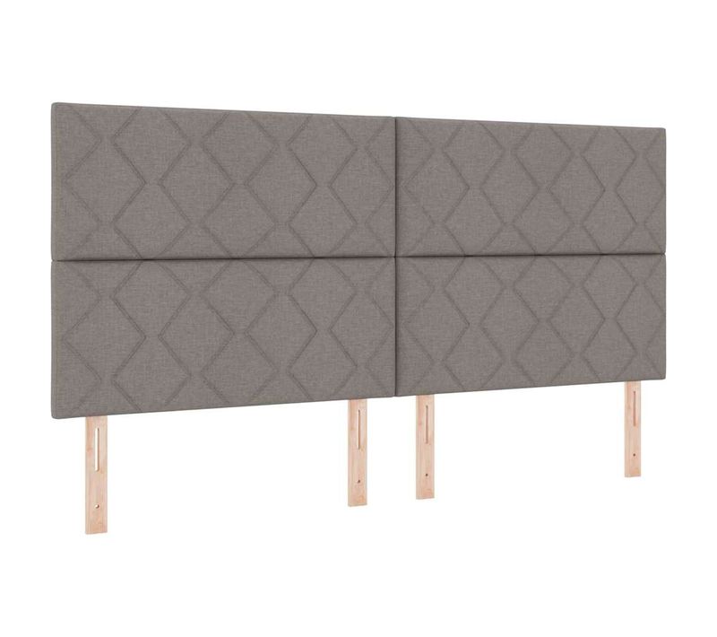 Tête De Lit En Tissu Géométrique Taupe 200 Cm Tissu