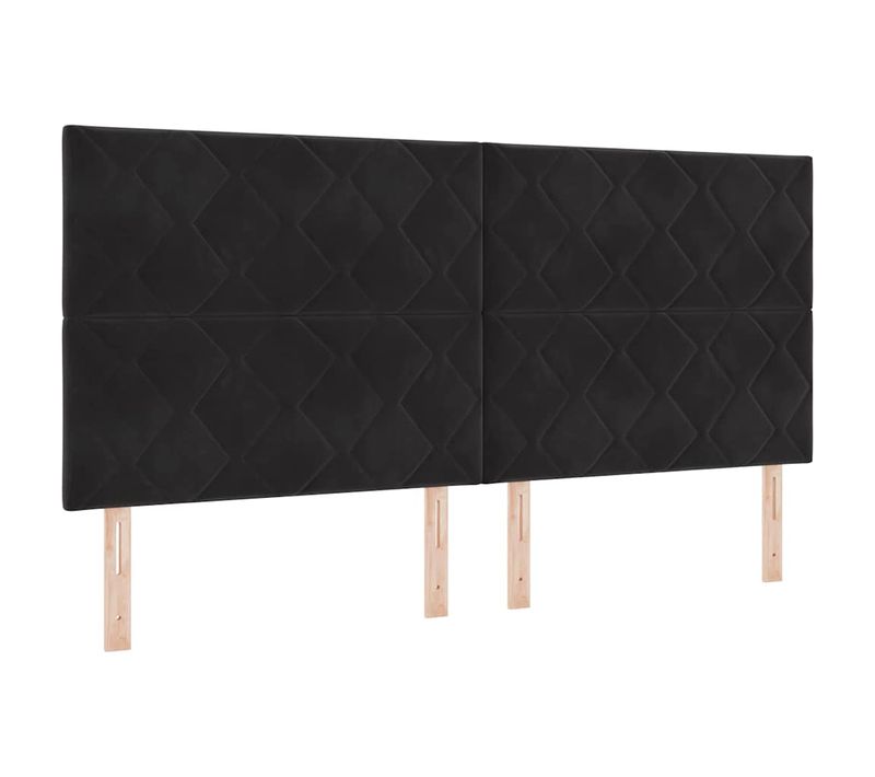 Tête De Lit Noir 200 Cm Velours