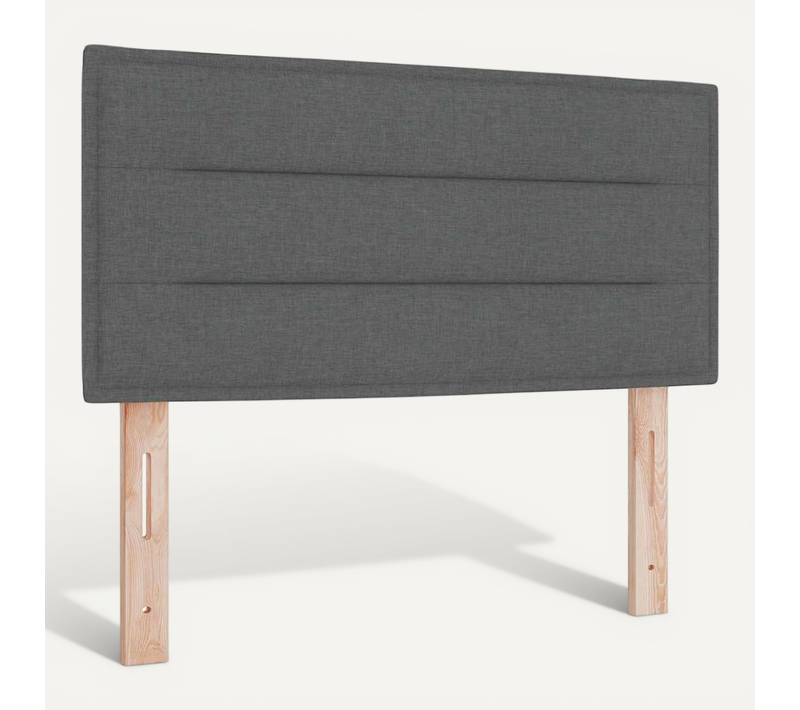 Tête De Lit LED Avec Des Lumières À LED Gris Foncé 90 Cm Tissu