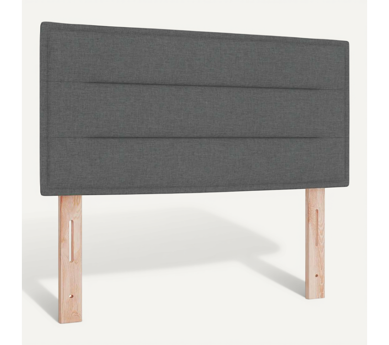 Tête De Lit LED Avec Des Lumières À LED Gris Foncé 100 Cm Tissu