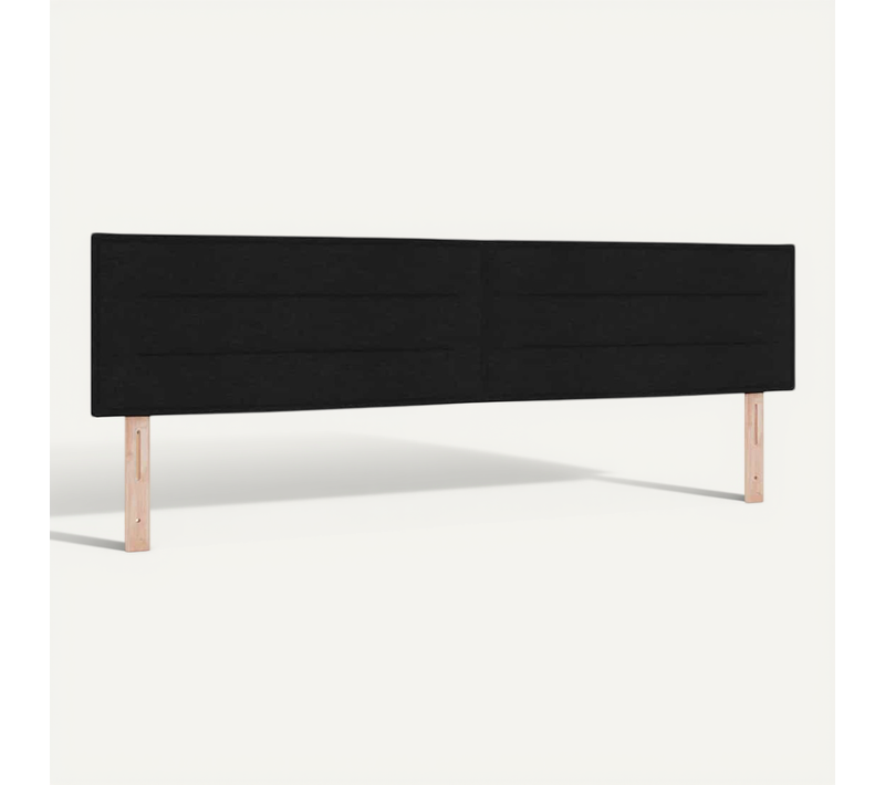 Tête De Lit LED Avec Des Lumières à LED Noir 200 Cm Tissu
