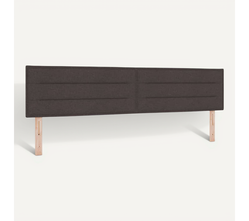 Tête De Lit LED Montage Mural Marron Foncé 200 Cm Tissu